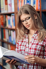 Woman reading a book